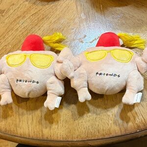 Friends Plush Turkey with Sunglasses Bundle of Two Dog Toys